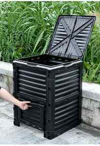 Grands aérateurs de compost <span class=keywords><strong>300L</strong></span> pour l'extérieur <span class=keywords><strong>Composteur</strong></span> en <span class=keywords><strong>plastique</strong></span> recyclé durable et facile à assembler pour les déchets organiques Nouveau pour les fermes - Product Image 5