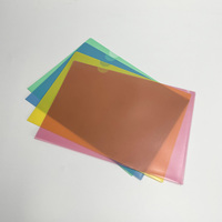 Dossiers de fichiers en forme de L en plastique PP mat de couleurs transparentes a4 a5 durables en gros pour document de présentation