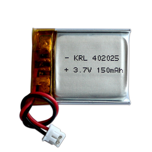 Batería recargable de polímero de litio de <span class=keywords><strong>3</strong></span>.7v con certificación KC, 150mAh 402025 Li Po para reloj inteligente/auriculares Bluetooth, personalizable - Product Image 1