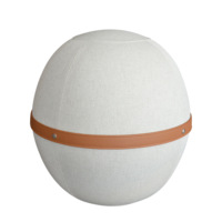 Chaise-ballon d'exercice avec housse en tissu, taille standard 25 pouces (65 cm), personnalisable avec logo, pour la maison, le bureau, l'entraînement d'équilibre et le yoga