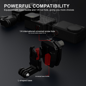 Soporte Universal de Liberación Rápida para Cámara en Parabrisas de Motocicleta, Aleación de Aluminio, Accesorios GoPro - Product Image 5