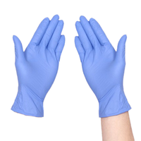 Gants violets pour salon de beauté, nail art, coiffure, barbier, tatouage, gants d'examen jetables 100% nitrile pur