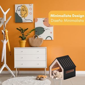 Kare Eko Dostu Evcil Hayvan Kafesi Ahşap Görünümlü Ayrılabilir İç Mekan Kediler ve Küçük Köpekler İçin - Product Image 5