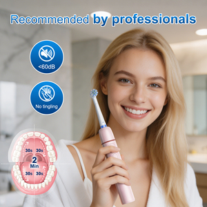 Brosse à dents électrique sonique oscillante 3-en-<span class=keywords><strong>1</strong></span> OEM ODM à marque privée, étanche IPX7, intelligente, rechargeable, rotative, à poils moyens, 5 modes, pliable - Product Image 1
