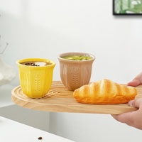 Tasse à café en céramique arabe gaufrée motif tulipe, 100ml, 180ml, 250ml, pour le thé et le café, offre spéciale Moyen-Orient