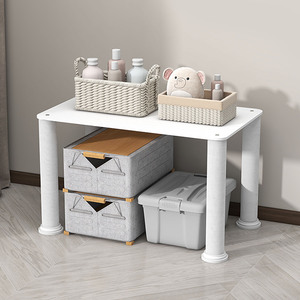 Table multifonctionnelle pour chat blanc, mobilier pour animaux de compagnie, griffoir DIY, table basse, bac à litière, étagère de rangement, rebord de fenêtre - Product Image 1