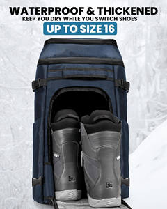 Échantillon gratuit Sac à dos imperméable grande capacité pour le ski avec doublure en polyester et fermeture à glissière Bottes de ski Bagages de voyage - Product Image 6
