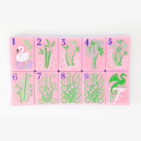 TOGYE Lujo 160 Piezas de Mahjong Americano de Una Sola Capa, Fichas Grabadas de Acrílico, Colección de Arte Fino Premium, Elegante Regalo para Fiestas