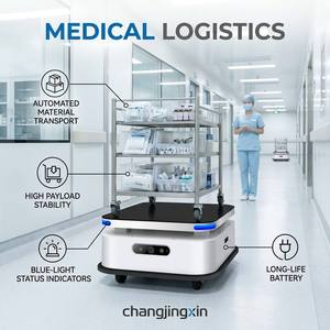 Chasis de <span class=keywords><strong>Robot</strong></span> Industrial con Navegación SLAM, Construcción Metálica, Motores Dobles de 2x200W, Compatible con SDK para Plataformas AMR - Product Image 1