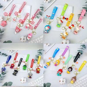 <span class=keywords><strong>Porte</strong></span>-clés en caoutchouc PVC personnalisés, mignons, de style dessin animé, <span class=keywords><strong>porte</strong></span>-clés 3D en <span class=keywords><strong>silicone</strong></span> souple - Product Image 5