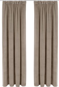 Prix d'usine Vente en gros Best-seller rideau Ladina en velours tissé taupe en polyester occultant thermique pour hôtel - Product Image 2