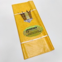 Tissu Bazin Riche Nigérian Original Brillant et Inaltérable, Qualité Supérieure Africaine, 100% Coton, 70*60 XXL, Orange Parfumé