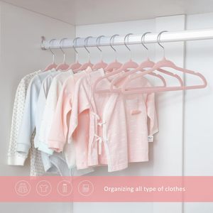 Paquete de 50 Perchas de Terciopelo para Bebés, Antideslizantes, Ahorran Espacio, Multifuncionales, para Ropa, Abrigos, Faldas y Trajes - Product Image 5