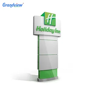 Yüksek kalite fiyat tabela pilon işareti benzin istasyonu için açık hava reklam ledi tabela pilon/LED pilon burcu
