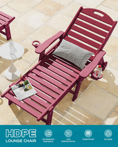 Migliori Nuovi Prodotti: Lettini Prendisole in HDPE, <span class=keywords><strong>Design</strong></span> Moderno, Comodi Chaise Longue da Esterno con Materiali di Alta Qualità - Product Image 2