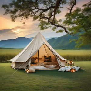 2025 nouveau luxe moins cher <span class=keywords><strong>prix</strong></span> d'expédition 3M 4M 5M coton toile tente en plein air Glamping Camping <span class=keywords><strong>yourte</strong></span> maison cloche tentes à vendre - Product Image 1