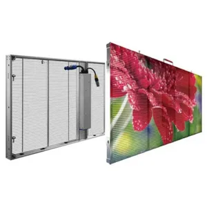 High Transparency Mounted In Glass Flim 1000*500mm 500*500mm Nice Video Panels Rental Wall Transparent Led Panel Screen Display