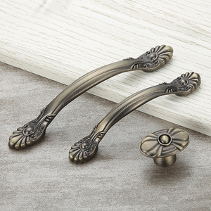 <b>Antique</b> Bronze Cabinet Handles Bar Shape Zinc Alloy European Style Durable Furniture Hardware for Cabinet Doors - Product Image 1