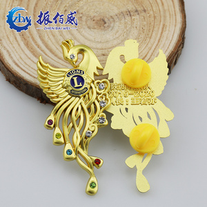 Nouvelle mode en métal <span class=keywords><strong>phoenix</strong></span> lion logo club diamant insigne de revers de personnalisation - Product Image 2