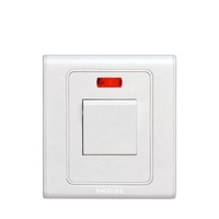 Interrupteur mural électrique blanc de haute qualité, nouveau design, 16A 250V