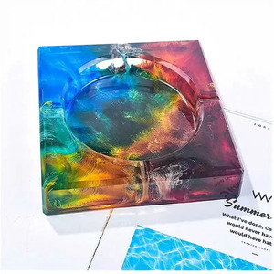 3 tailles différentes de cendrier carré en résine <span class=keywords><strong>s</strong></span>échée pour fleurs décoratives DIY Moule de <span class=keywords><strong>base</strong></span> pour pot de fleurs Moules en résine époxy pour bijoux - Product Image 5