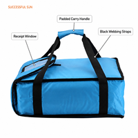 Sac isotherme imperméable pour pizzeria, taille moyenne, doublure en aluminium, fermeture éclair en mousse, logo personnalisé, vente en gros, sac de livraison de pizza