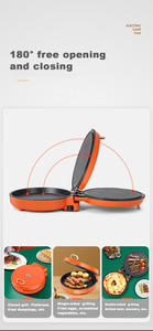 Commercio all'ingrosso 11 pollici doppio lato rivestimento antiaderente Pancake macchina per la <span class=keywords><strong>Pizza</strong></span> elettrica <span class=keywords><strong>teglia</strong></span> da forno crêpe Maker - Product Image 5