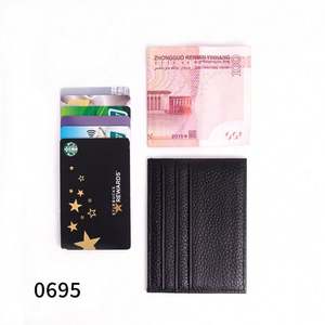 Pofeis Custom Luxury Open Portable Short Unisex Credit <b>Card</b> Holders <b>Wallet</b> with Polyester Lining RFID Blocking Large Capacity - Product Image 4