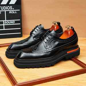 Zapatos Oxford Casuales de Vestir para Hombre, Hechos a Mano, de Cuero Genuino, con Hebilla Metálica, para Boda, que Aumentan la Estatura - Product Image 5