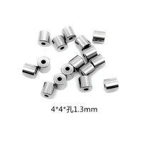 Vente en gros d'accessoires de bijoux en argent Perles de roue plate Perles d'espacement en acier inoxydable Perles de boulier Fournitures et composants de fabrication de bijoux