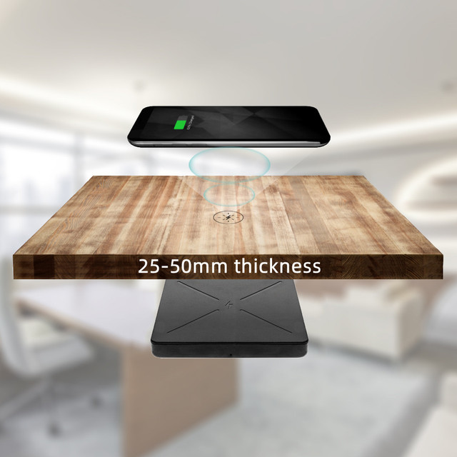 50mm Long Distance Mobile Wireless Charging Invisible Under Table Wireless Charger for Furniture