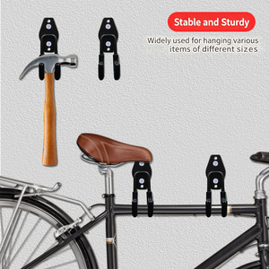 Heavy Duty Garage Storage <b>Hooks</b> Wall Mounted Metal Organizer Anti Slip Coating for Bikes Ladders Garden Tools - Product Image 3