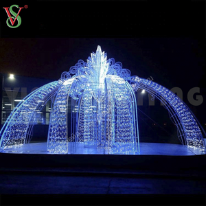 Led 로프 문자열 조명과 야외 풍경 크리스마스 장식 뮤지컬 분수 모티프 조명 - Product Image 4