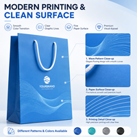 Sacs cadeaux en papier bleu marine de luxe avec poignées en corde à motif soleil doré, logo personnalisé pour les cadeaux d'entreprise, les boutiques de détail
