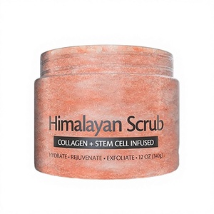 Himalayan Pink Salt <b>Body</b> <b>Scrub</b> Vegan Facial Mud Coffee Vitamin C Aloe Vera Sugar Pearl Herbal Peach Exfoliator Normal Skin for - Product Image 3