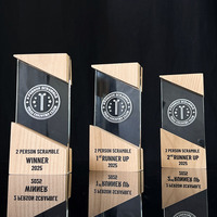 Trophée en cristal avec plaque en verre et base en bois, artisanat personnalisé, souvenir, design sur mesure, plaques de récompense en bois MH-J743