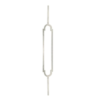 Balustrade en métal classique populaire pour l'intérieur, balustres en aluminium, double rectangle creux pour rampes d'escalier