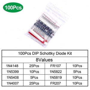 Kit de Diodos Rectificadores Schottky 100/200PCS 1N4007 1N4148 1N5408 1N5819 1N5822 1N4001 1N4004 1N5404 FR107 FR207 de Conmutación Rápida - Product Image 4