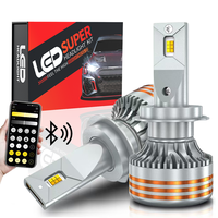 HYNBYZJ 140W M10-APP 6000K LED Heamlamp Tri-color H7 9005 H4 Système d'éclairage automobile pour voitures Ampoules LED automobiles 20000LM Fabricant