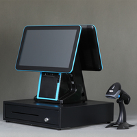 Lecteur de codes-barres Android à écran tactile avec imprimante, machine de commande pour restauration rapide, café, hôtel, bar, caisse enregistreuse, système de point de vente pour restaurant