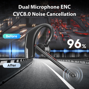 Earphones Noise Cancellation Ear-Hook Phone Earpiece 500mAh Wireless Charging Truck Driver <strong>Bluetooth</strong> <strong>Headset</strong> with <strong>Microphone</strong> - Product Image 2