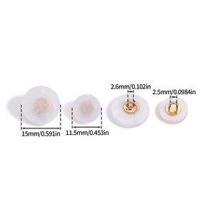 Boutons en résine transparente gaufrée colorés, motif floral vintage rond, accessoires de bijoux DIY pour vêtements - Product Image 2