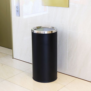 Poubelle d'intérieur en métal pour bureau, corbeille avec poussière, pour la vente - Product Image 5
