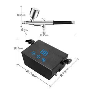 Mini Dual Action Airbrush <b>Kit</b> With Electric Air Pump 40psi Adjustable Speed For Nail Art <b>Model</b> Spraying - Product Image 4