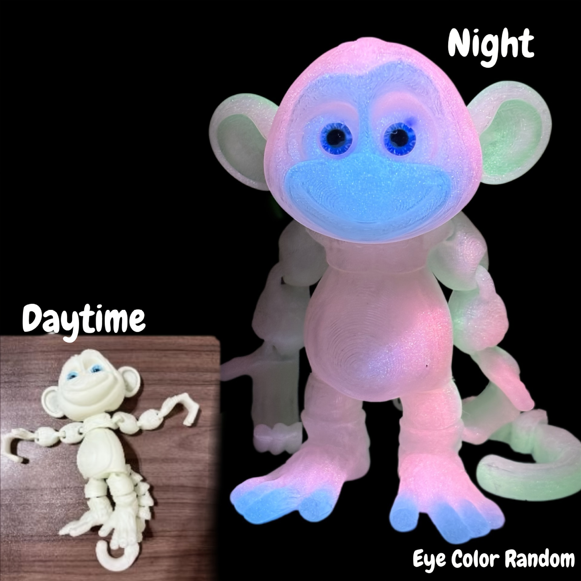 8- Daytime white, night light, rainbow color