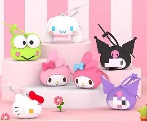 Monedero de silicona Sanri Kulomi Melodi de alta calidad, bolsas de plástico Kawaii San y Rio, bolsa de almacenamiento Kawaii, bolsa de silicona