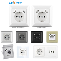 Prix de gros usine – Prise murale personnalisée Schuko norme UE allemande 250V 16A avec ports USB-A et USB-C 5V 3.4A à charge rapide