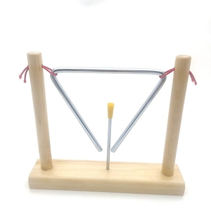 Wooden Stand Suspended Triangle With Mallet For Kids <b>Musical</b> Teaching Aid - Product Image 2