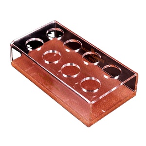 Tùy Chỉnh Rõ Ràng Acrylic Máy Tính Để Bàn Tổ Chức Thân Thiện Với Môi Phong Cách Hiện Đại Văn Phòng Phẩm/Mỹ Phẩm Hiển Thị Hộp Bút Make-up Công Cụ Lỗ - Product Image 2