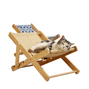 बिल्ली बिस्तर समायोज्य बिल्ली चढ़ाई फ्रेम विशेष चार सीज़न सार्वभौमिक खरोंच-प्रतिरोधी समुद्र तट कुर्सी ठोस लकड़ी बिल्ली खरोंच बोर्ड - Product Image 1